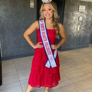 Lulu's Vibrant Red Strapless Dress
